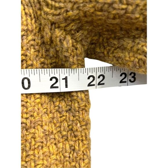 Anthropologie Moth Pom Pom Tunic Sweater Dress Gold L Cozy Winter Cottagecore - Picture 7 of 10